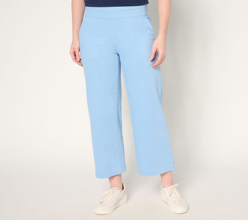 Denim & Co. Regular Comfy Knit Air Wide Leg Crop Jean — View 11
