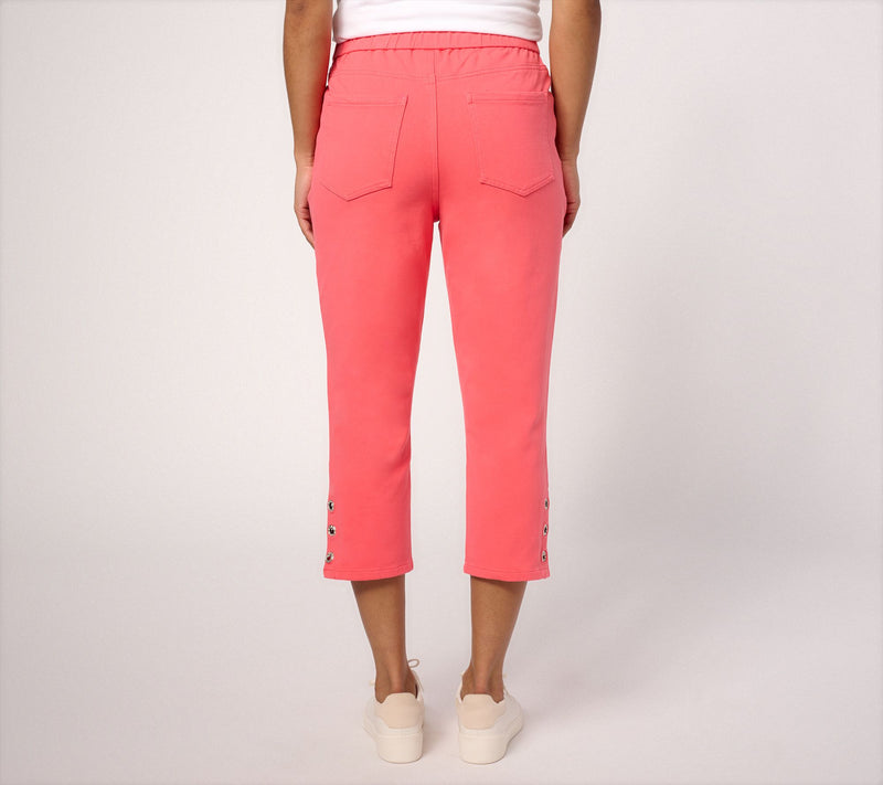 Quacker Factory Regular DreamJeannes Grommet Capri Pants — View 12
