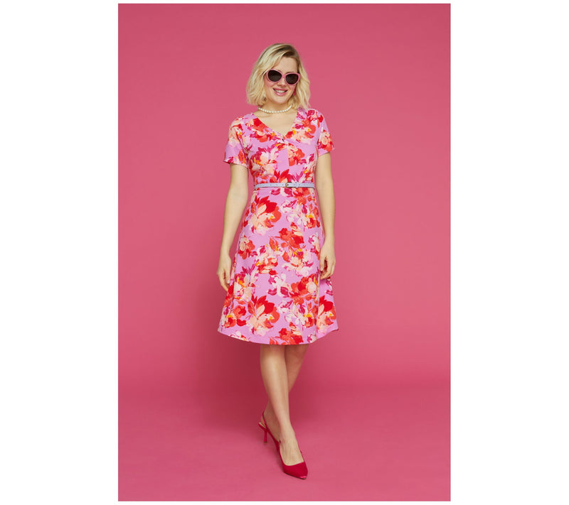 Isaac Mizrahi Live! Regular Scuba Crepe Twist Front Dress — View 7