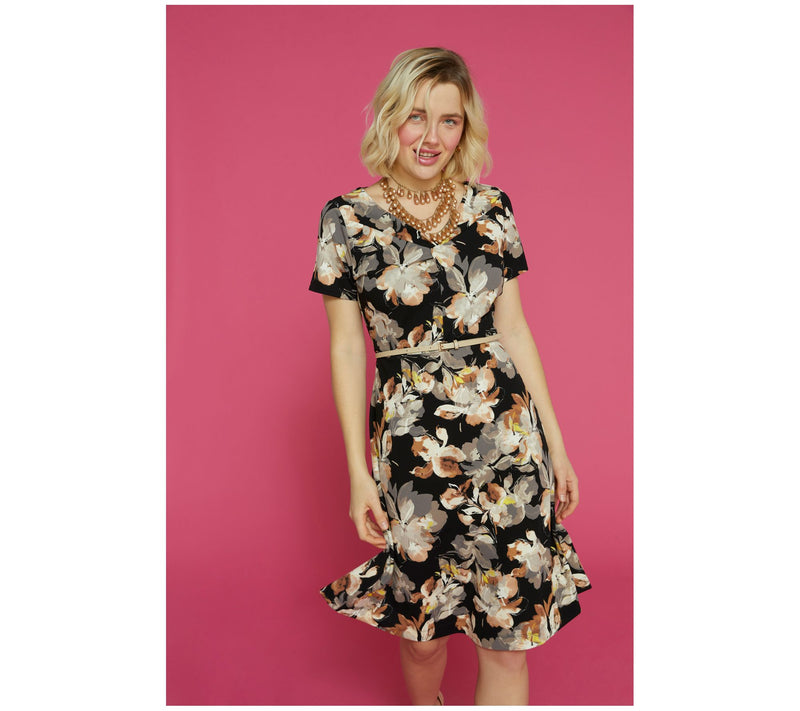 Isaac Mizrahi Live! Petite Scuba Crepe Twist Front Dress — View 6