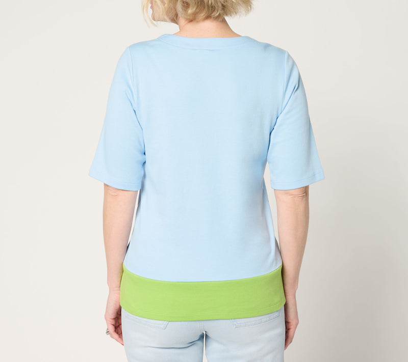 Quacker Factory Garden Gate Embroidered Elbow Sleeve Cardigan — View 8