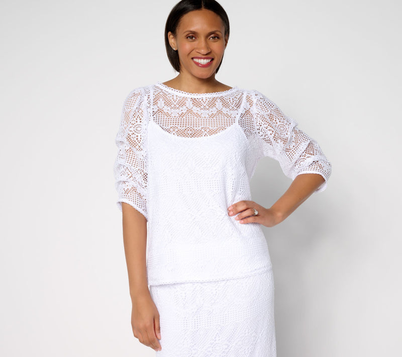 Me by Jennie Garth Charlotte Lace Blouse — View 5