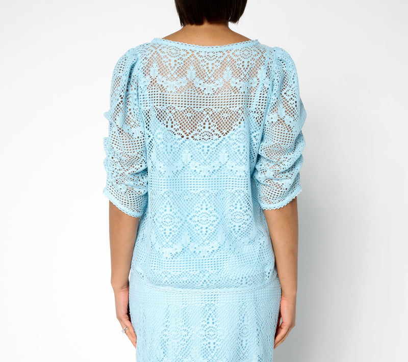 Me by Jennie Garth Charlotte Lace Blouse — View 10