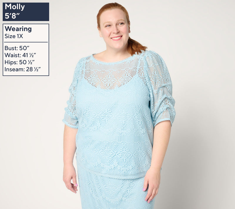Me by Jennie Garth Charlotte Lace Blouse — View 8