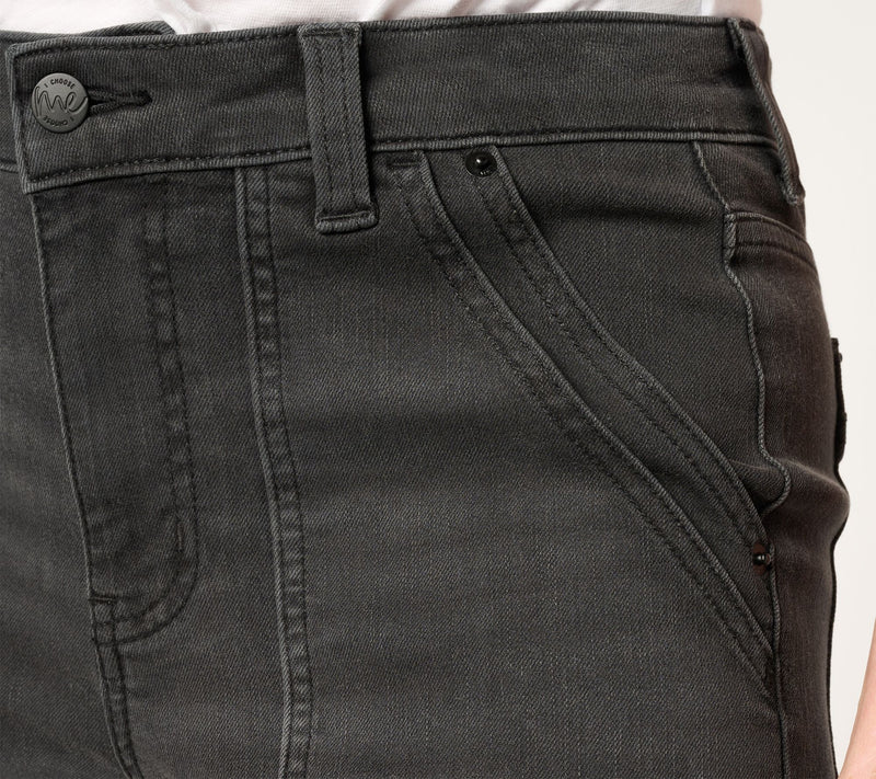 Me by Jennie Garth Petite Black Utility Straight Leg Jeans — View 7