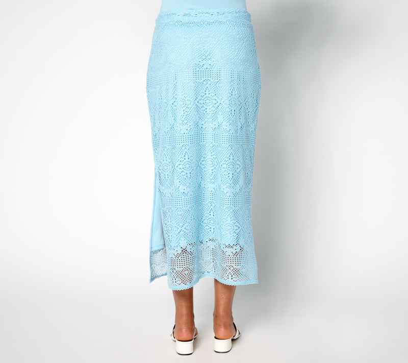 Me by Jennie Garth Regular Charlotte Lace Midi Skirt — View 8