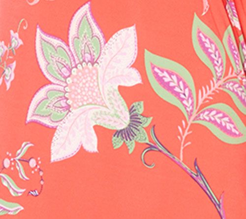 Joan Rivers Regular Luxe Knit Floral Caftan — View 8