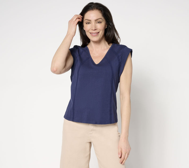 Me by Jennie Garth Carolina 100% Cotton Tee — View 7