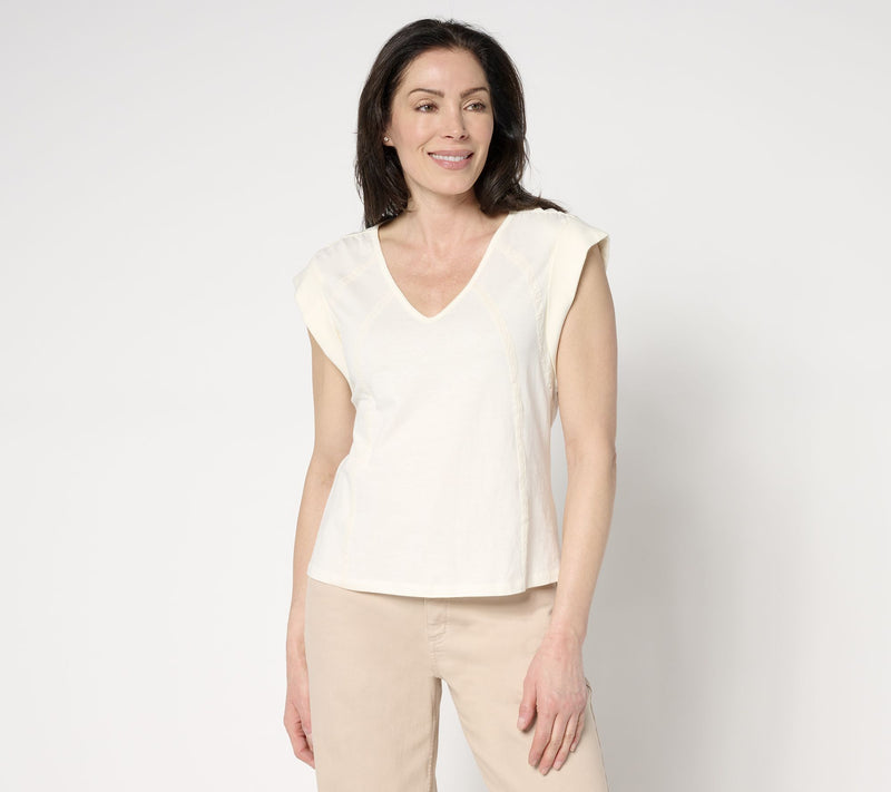 Me by Jennie Garth Carolina 100% Cotton Tee — View 5
