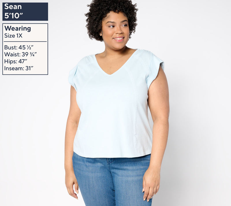 Me by Jennie Garth Carolina 100% Cotton Tee — View 10