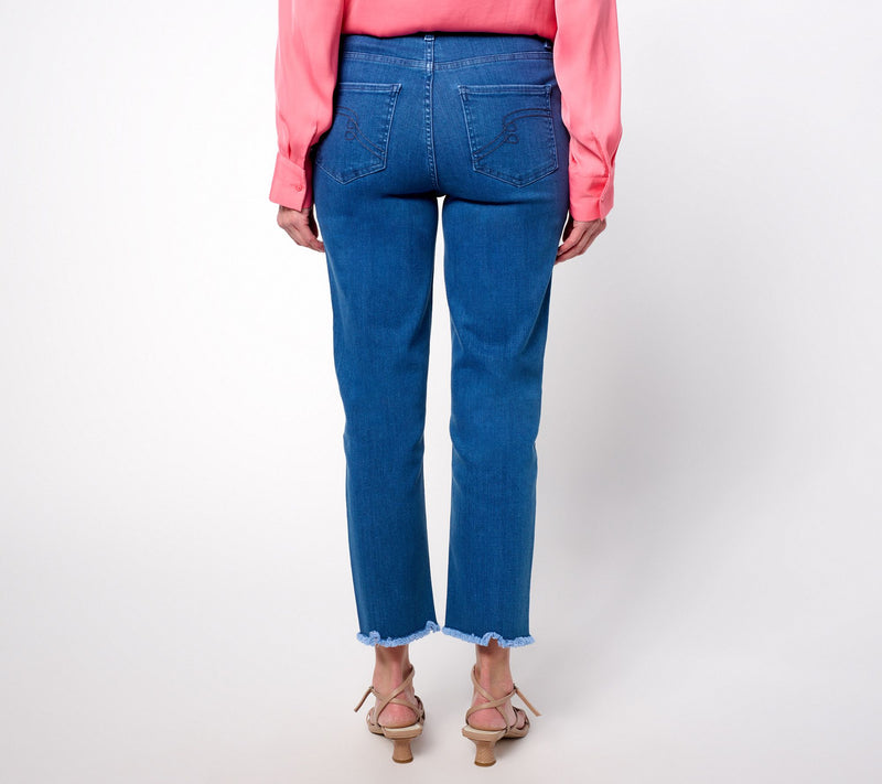 Women with Control Regular Indigo Contour Curves Slim Crop Pants — View 8