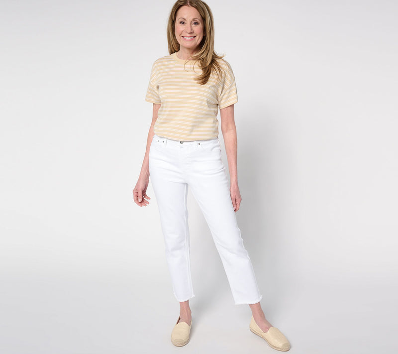 Women with Control Regular White Contour Curves Slim Crop Pants — View 4