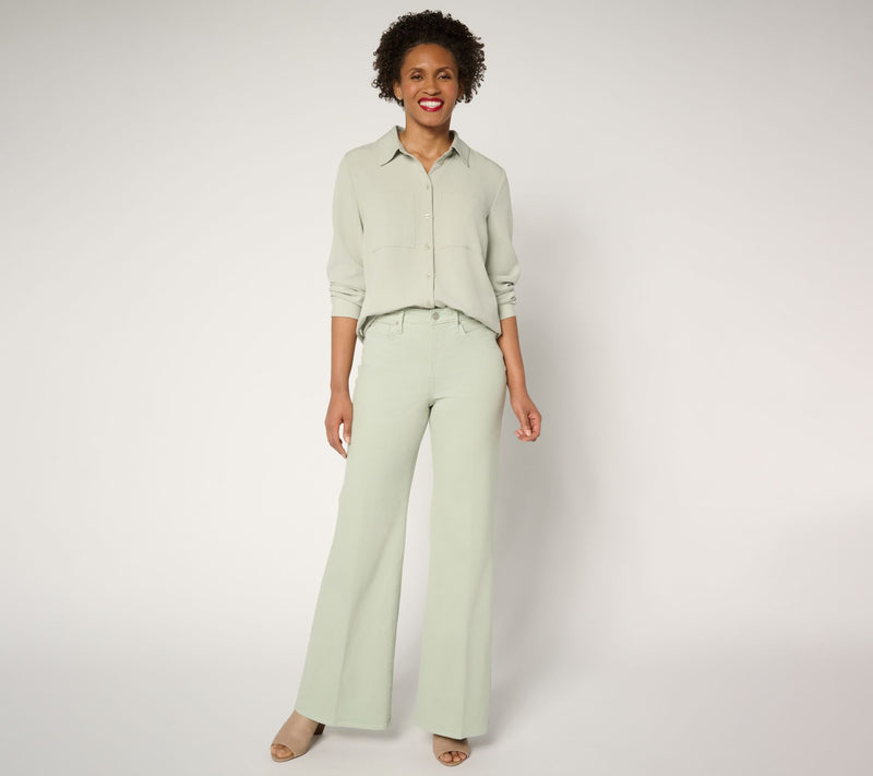 NYDJ Mia Palazzo Full-Length Jeans — View 11