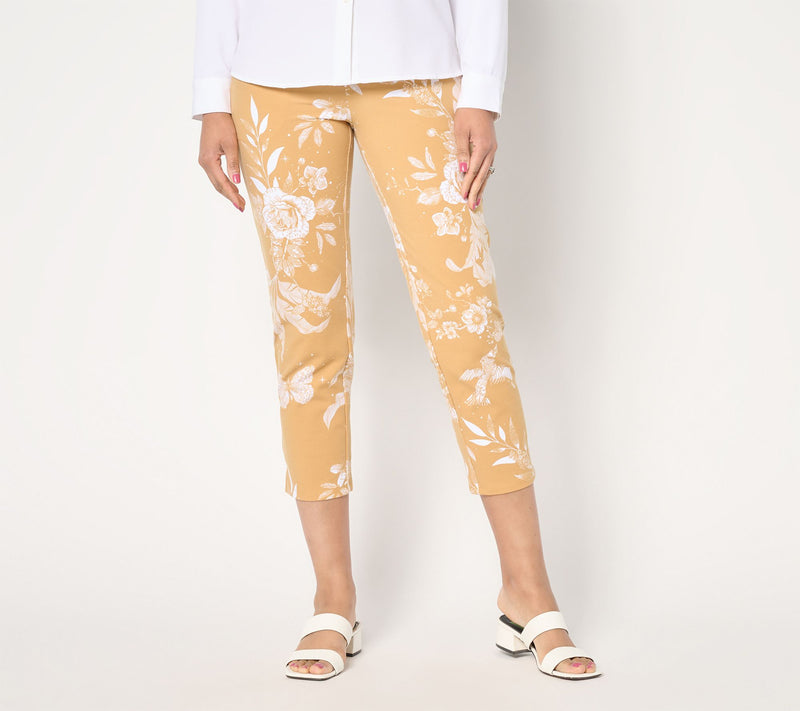 Women with Control Tummy Control Petite Cotton Jersey Crop Pants — View 5