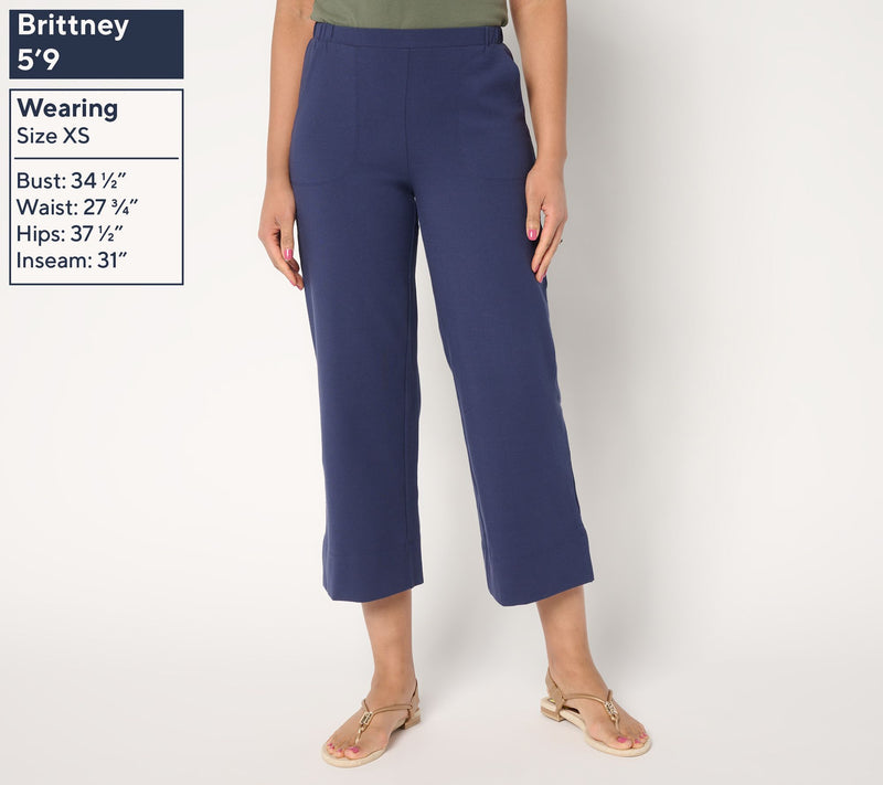 Women with Control Regular 86/14 Wide Leg Crop Pants — View 3