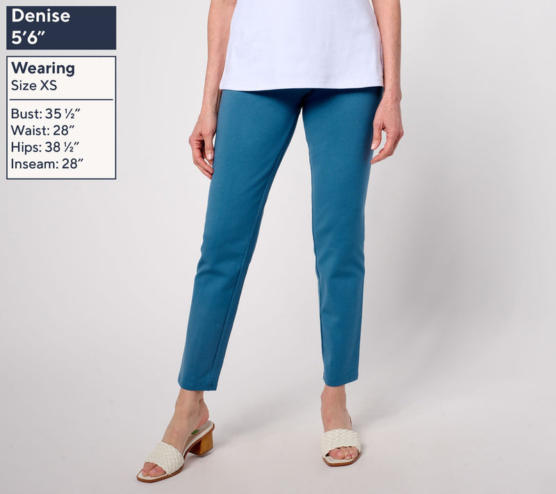 Women with Control Tummy Control 86/14 Petite Slim Leg Pants — View 13