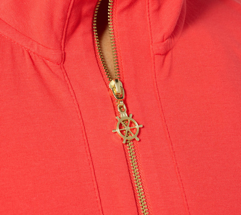 Denim & Co. Active Jersey Half Zip Tunic with Nautical Zip — View 7