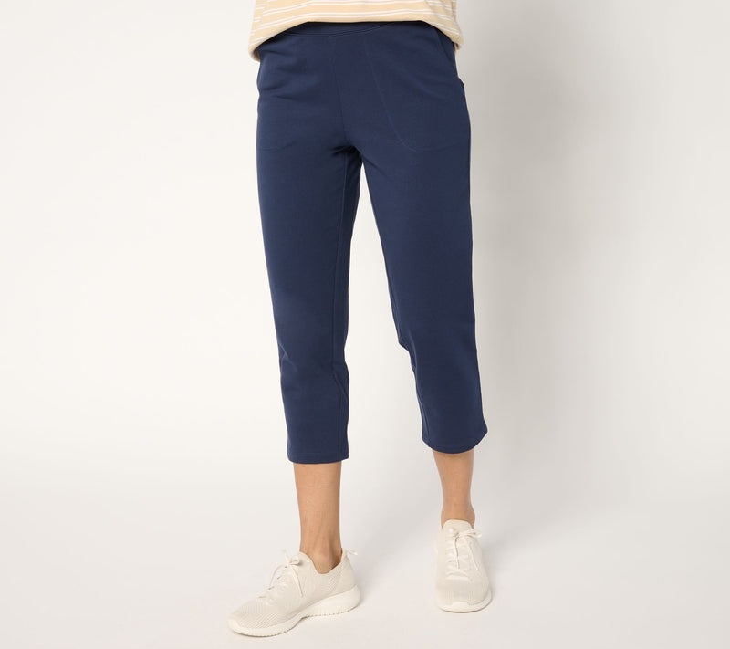 Denim & Co. Regular EasyWear French Terry Crop Pant — View 15