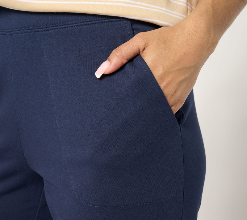 Denim & Co. Petite EasyWear French Terry Crop Pant — View 6