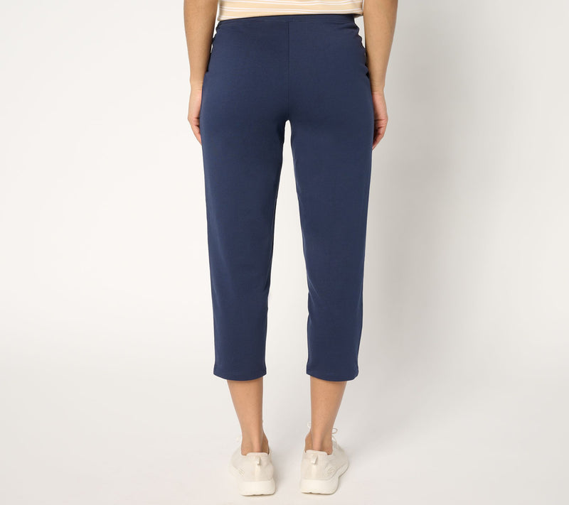 Denim & Co. Petite EasyWear French Terry Crop Pant — View 4