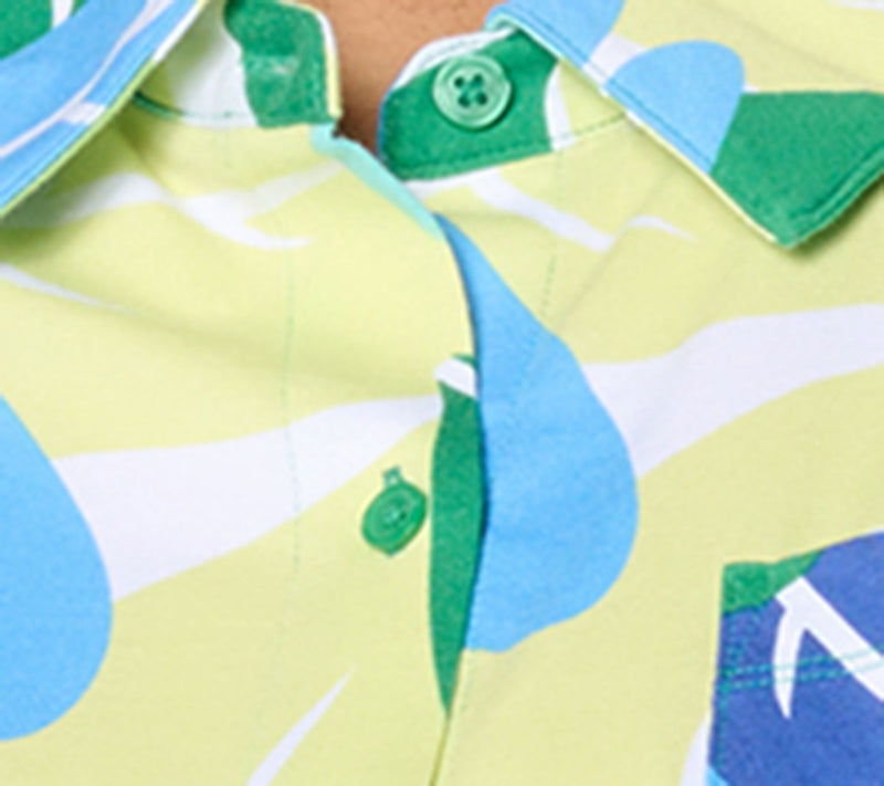 Denim & Co. Beach Jersey Regular Button Front Printed Tunic — View 13