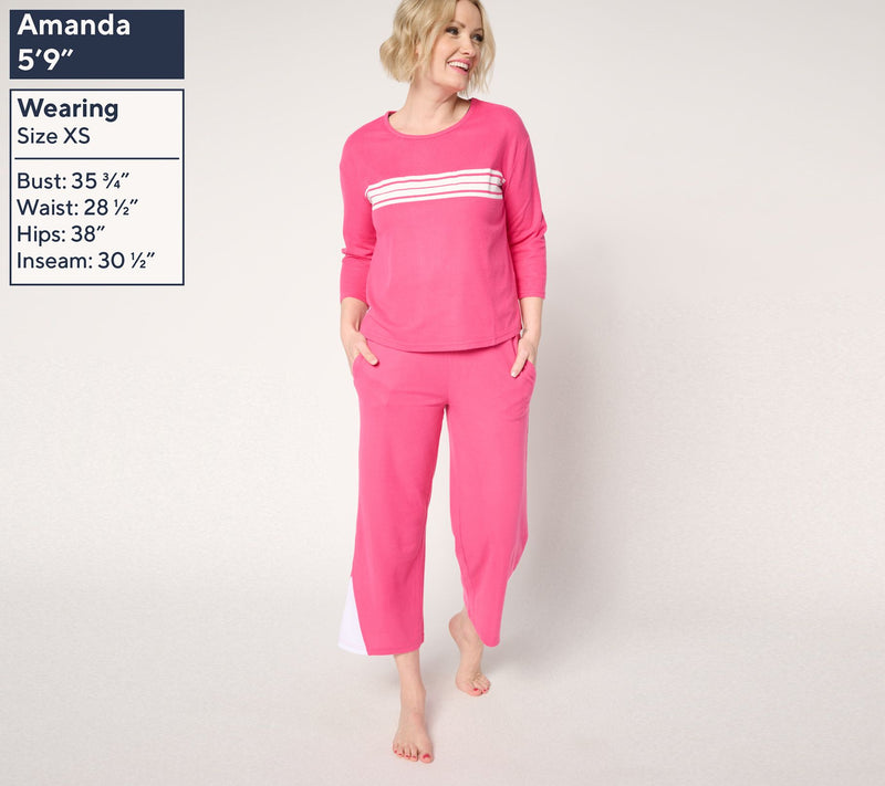 MUK LUKS Waffle Knit 3-Piece Lounge Set — View 12