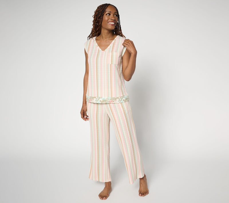 MUK LUKS Jacquard Rib Two-Piece Lounge Set — View 13
