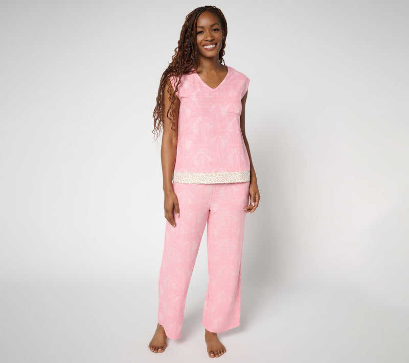 MUK LUKS Jacquard Rib Two-Piece Lounge Set — View 14
