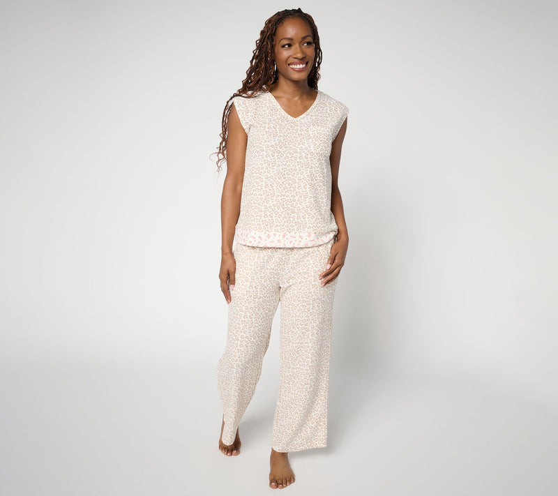 MUK LUKS Jacquard Rib Two-Piece Lounge Set — View 16