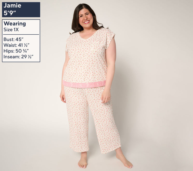 MUK LUKS Jacquard Rib Two-Piece Lounge Set — View 2