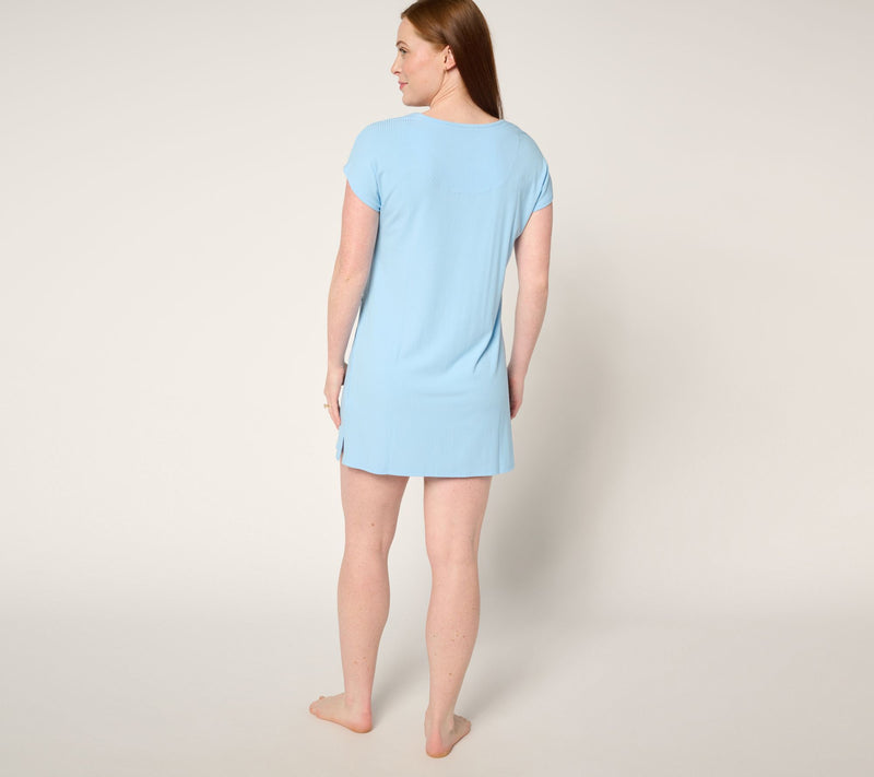 MUK LUKS Butter Knit Short-Sleeve Shift Dress — View 14