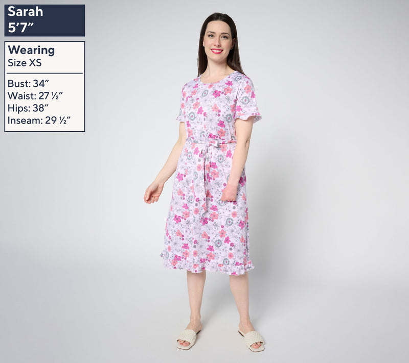 MUK LUKS Dream Cloud Ruffle Midi Dress — View 3