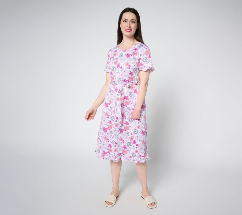 MUK LUKS Dream Cloud Ruffle Midi Dress — View 11