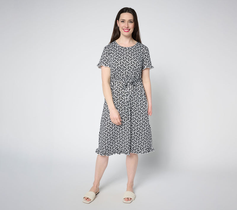 MUK LUKS Dream Cloud Ruffle Midi Dress — View 12