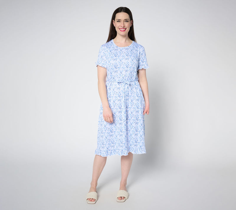 MUK LUKS Dream Cloud Ruffle Midi Dress — View 13