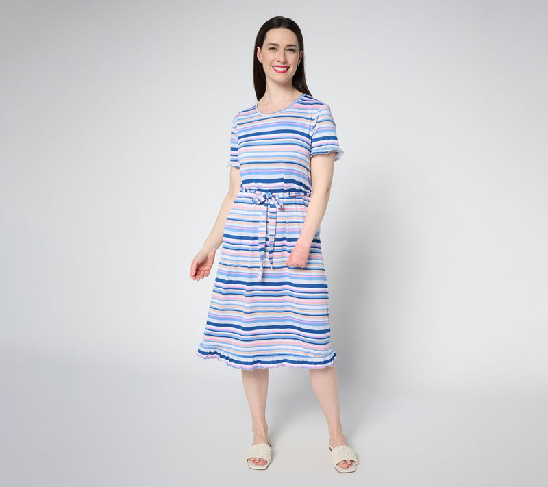 MUK LUKS Dream Cloud Ruffle Midi Dress — View 14