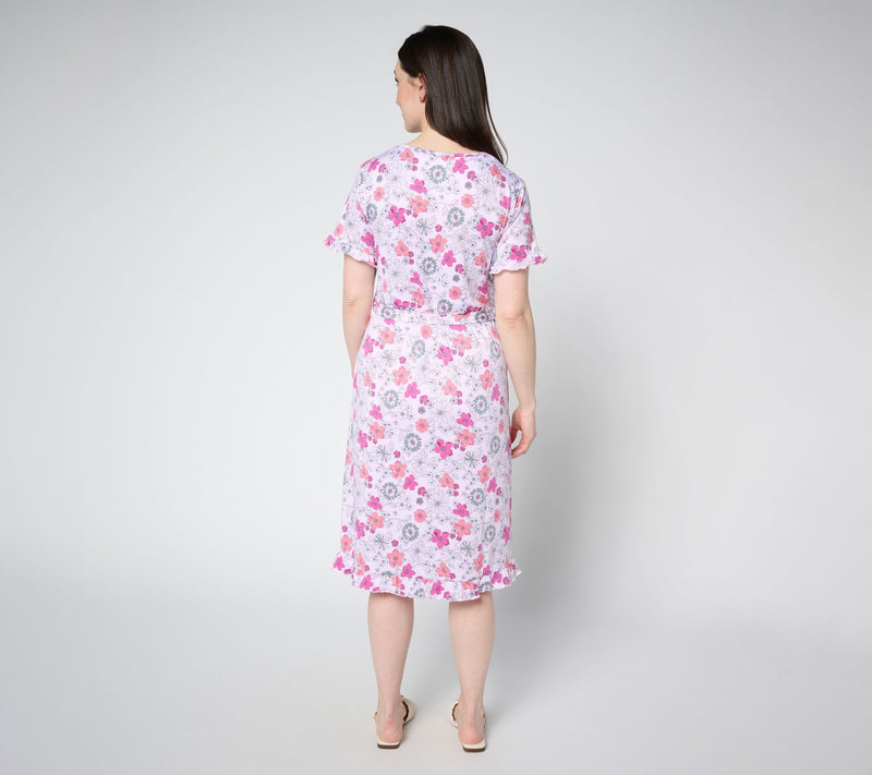 MUK LUKS Dream Cloud Ruffle Midi Dress — View 4