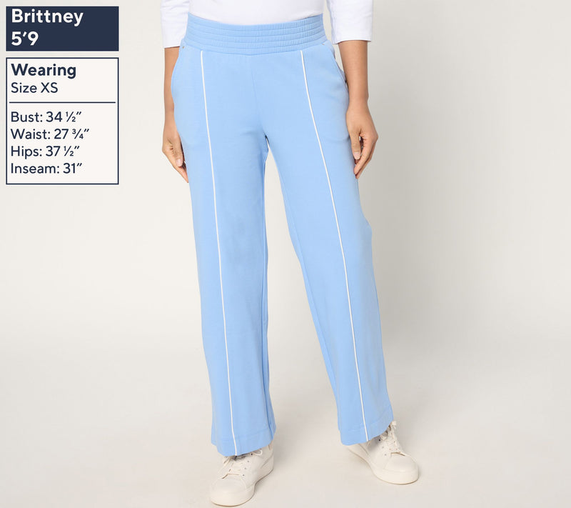 Sport Savvy Regular Full Length Pant with Front Piping Detail — View 11