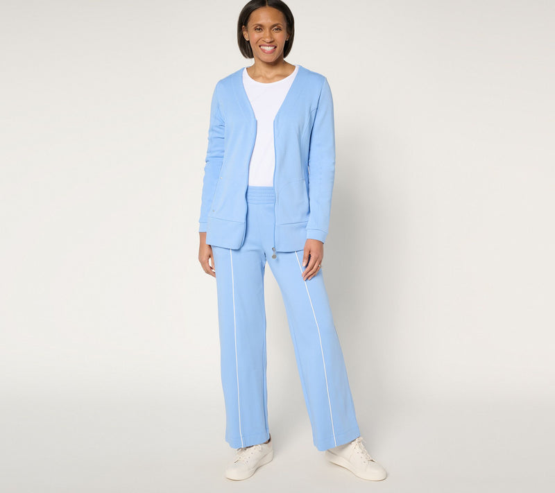 Sport Savvy Long Sleeve Zip Front Cardigan with On Seam Pockets — View 5