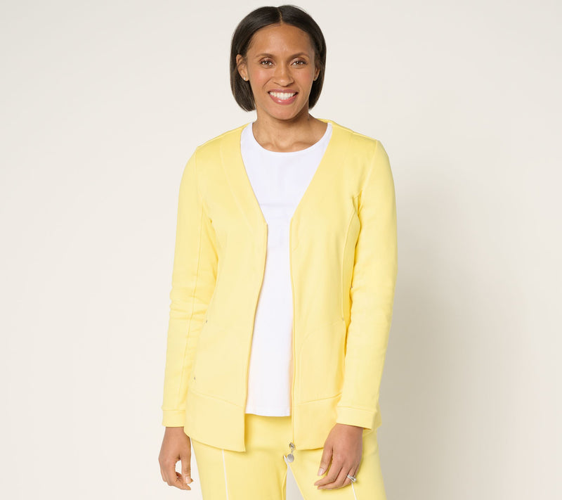 Sport Savvy Long Sleeve Zip Front Cardigan with On Seam Pockets — View 12