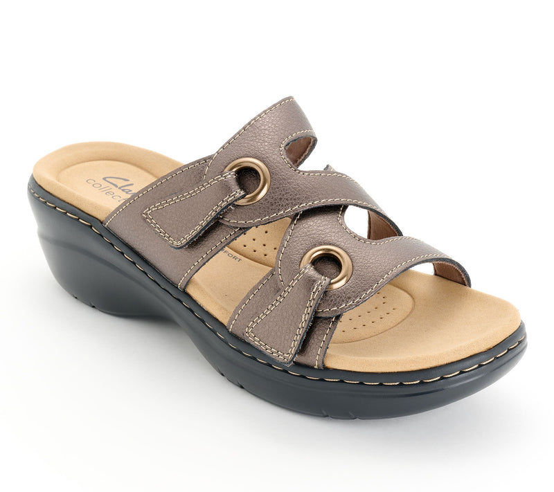 Clarks Collection Leather Slide-Sandals -Merliah2 Cove — View 9