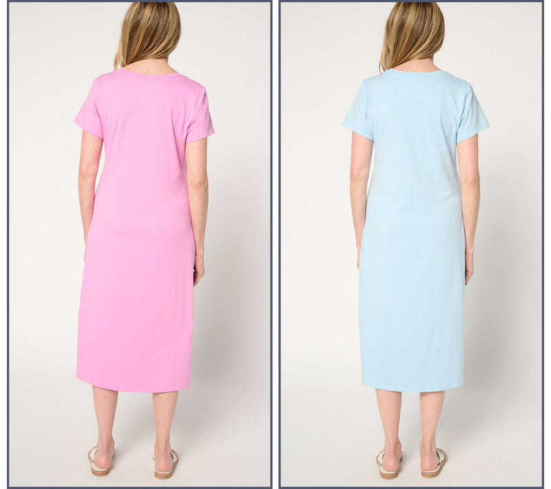 Denim & Co. Essentials Regular Perfect Jersey 2-Pack Dresses — View 12