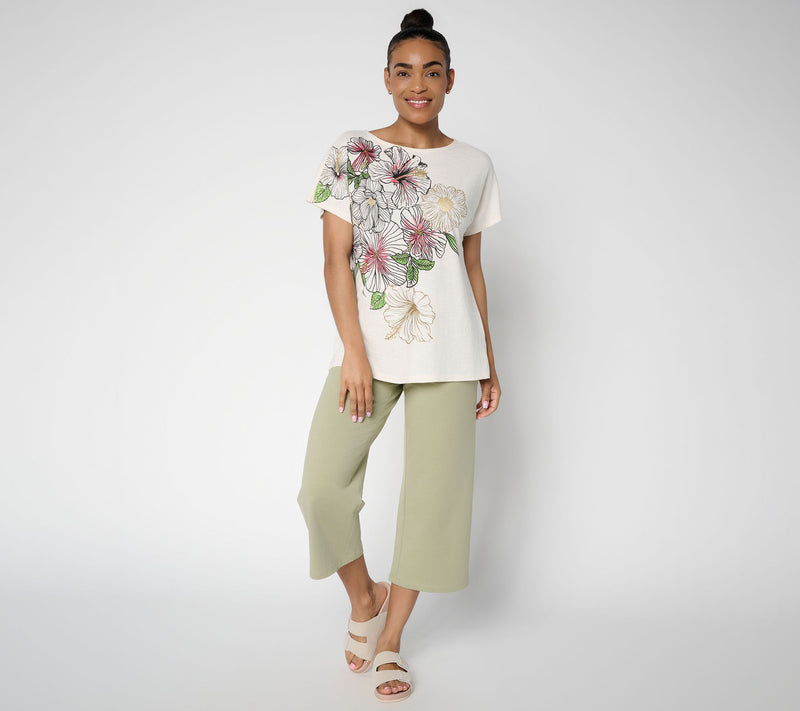 Denim & Co. Regular EasyWear French Terry Crop Pant — View 13