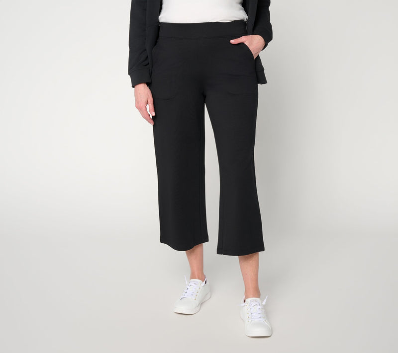 Denim & Co. Regular EasyWear French Terry Crop Pant — View 5