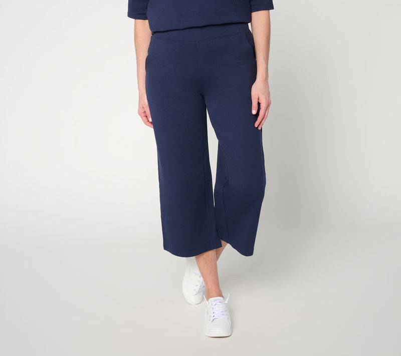 Denim & Co. Regular EasyWear French Terry Crop Pant — View 7