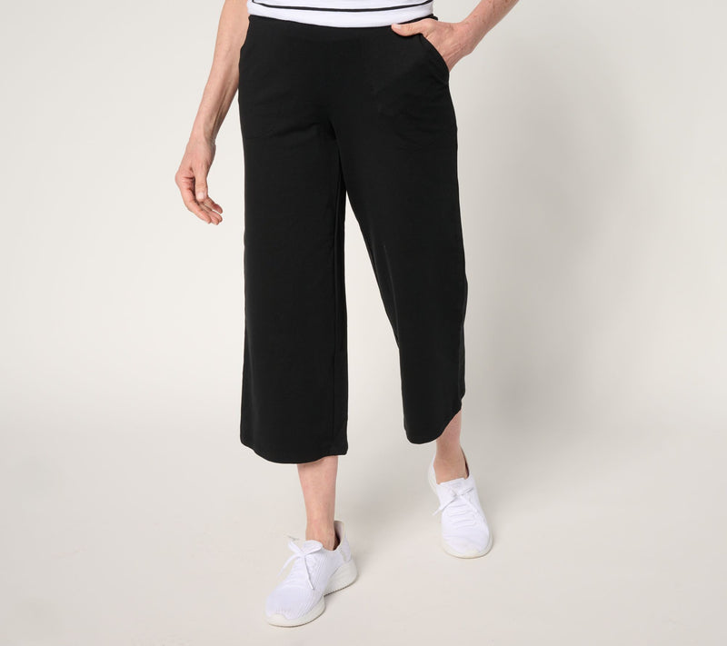 Denim & Co. Petite EasyWear French Terry Crop Pant — View 3