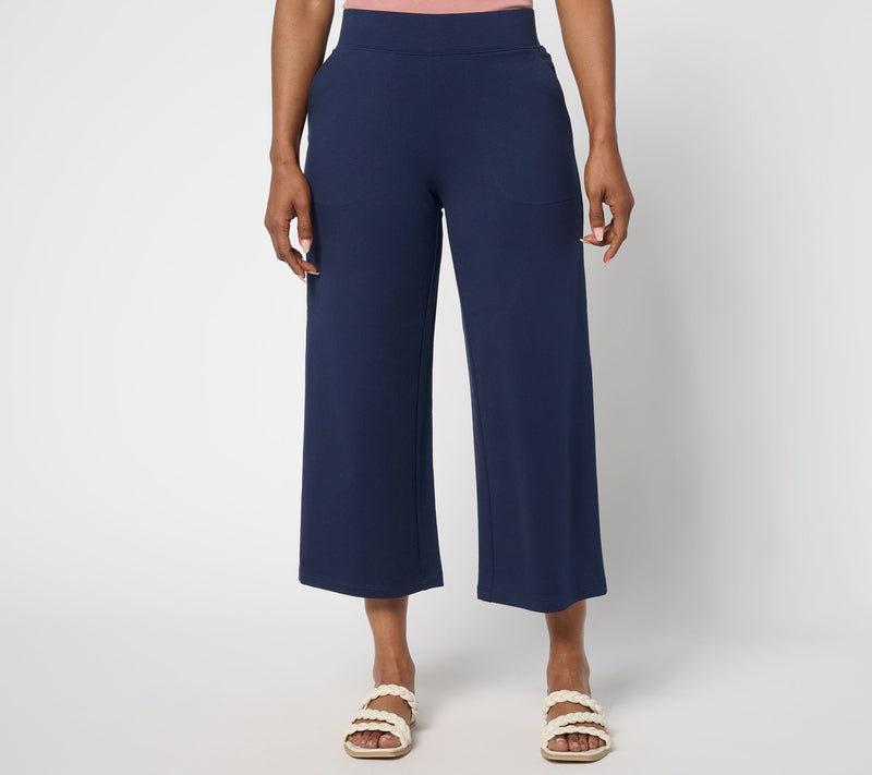 Denim & Co. Petite EasyWear French Terry Crop Pant — View 7
