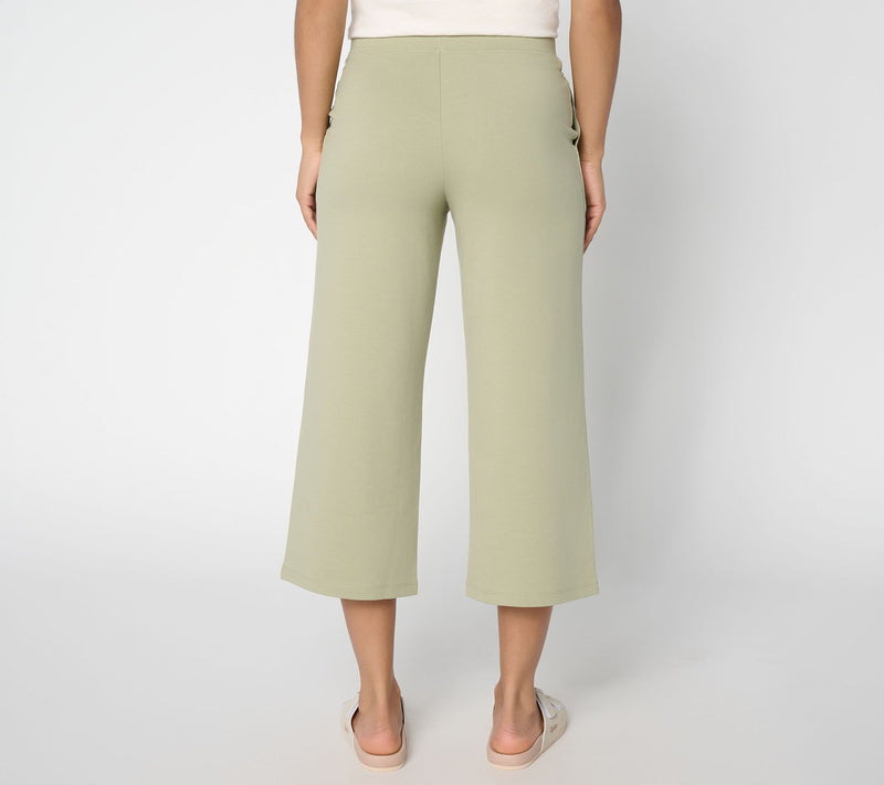 Denim & Co. Petite EasyWear French Terry Crop Pant — View 14