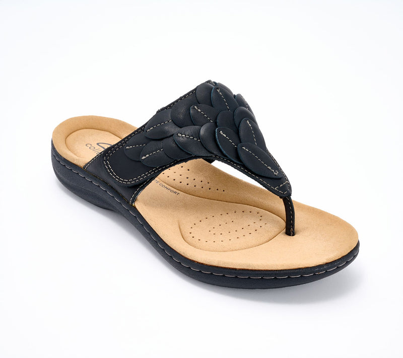Clarks Collection Thong Sandals -Laurieann Palm — View 5