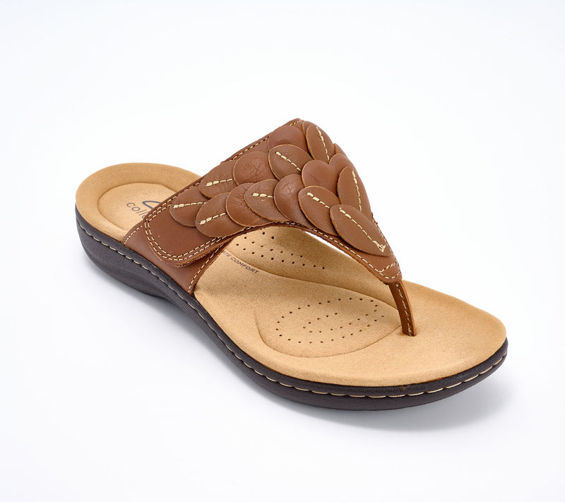 Clarks Collection Thong Sandals -Laurieann Palm — View 9